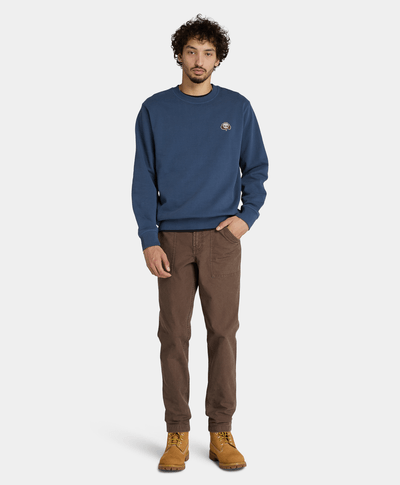 Sudadera Authentic Fit Con Parche Bordado Unisex, Azul