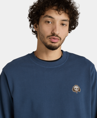 Sudadera Authentic Fit Con Parche Bordado Unisex, Azul