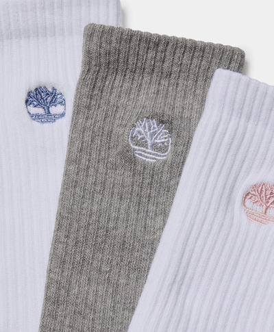 3-Pack Calcetínes Crew Cushion Para Mujer, Multicolor