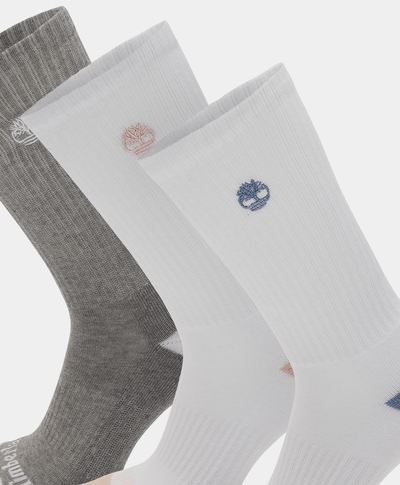 3-Pack Calcetínes Crew Cushion Para Mujer, Multicolor