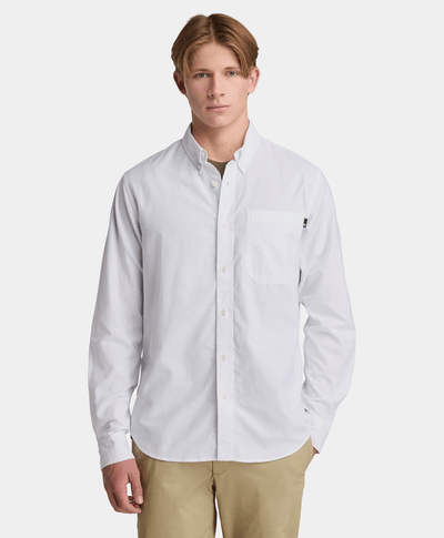 Camisa Oxford Regular Fit Para Hombre, Blanco