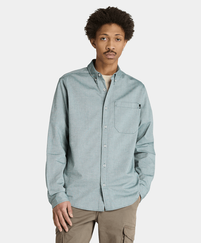 Camisa Oxford Regular Fit Para Hombre, Verde