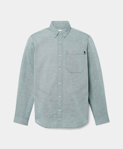 Camisa Oxford Regular Fit Para Hombre, Verde