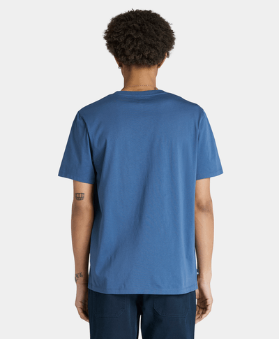 Playera Regular Fit Con Logo Grafico Para Hombre, Azul