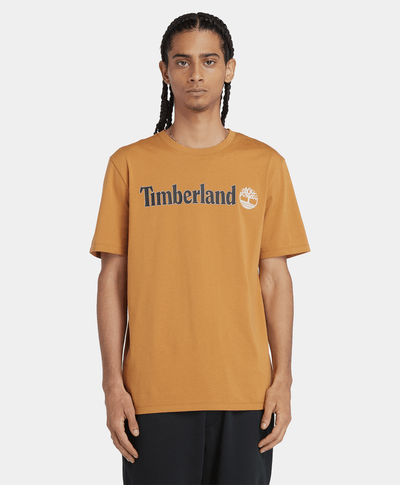 Playera Regular Fit Con Logo Lineal Para Hombre, Amarillo