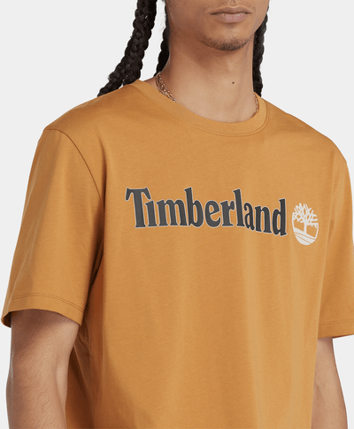 Playera Regular Fit Con Logo Lineal Para Hombre, Amarillo