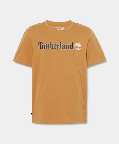 Playera Regular Fit Con Logo Lineal Para Hombre, Amarillo