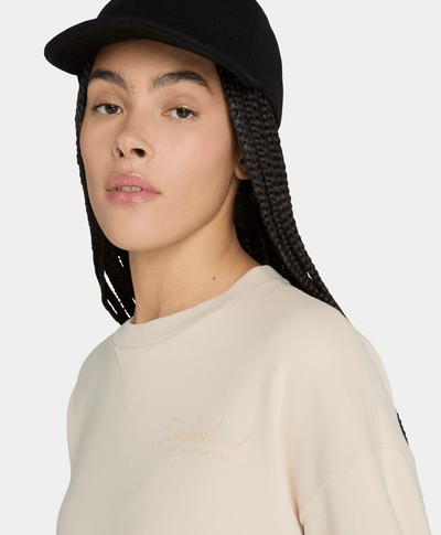 Sudadera Relaxed Fit Para Mujer, Beige