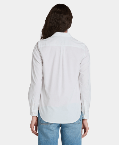Camisa Oxford Regular Fit Para Mujer, Blanco