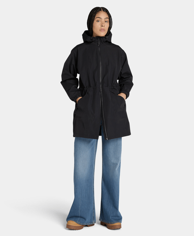 Chamarra Parka Relaxed Fit Impermeable Waterproof Para Mujer, Negro