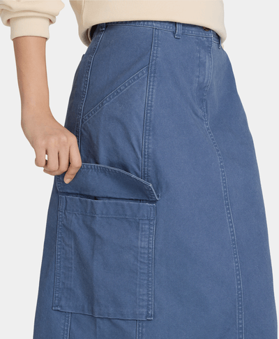 Falda Estilo Cargo Para Mujer, Azul