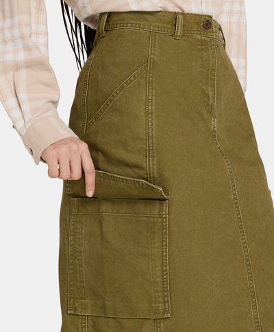 Falda Estilo Cargo Para Mujer, Verde