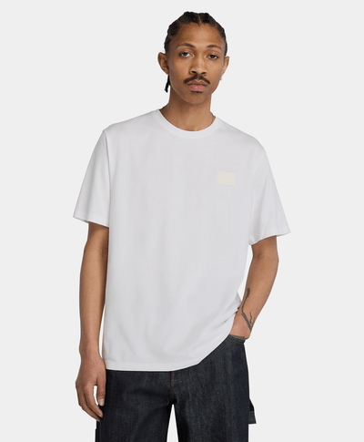 Playera Authentic Fit Con Logo De Silicon Unisex, Blanco