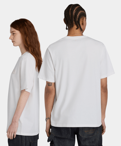 Playera Authentic Fit Con Logo De Silicon Unisex, Blanco