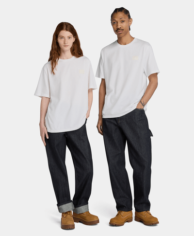 Playera Authentic Fit Con Logo De Silicon Unisex, Blanco