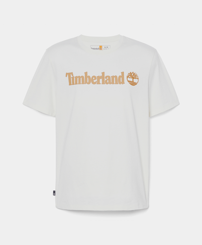 Playera Regular Fit Con Logo Lineal Para Hombre, Beige