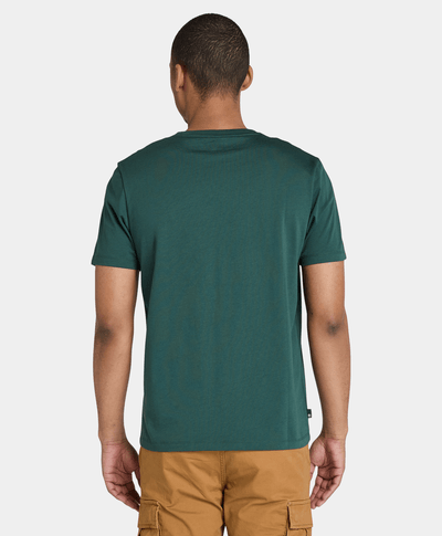 Playera Regular Fit Con Logo Lineal Para Hombre, Verde
