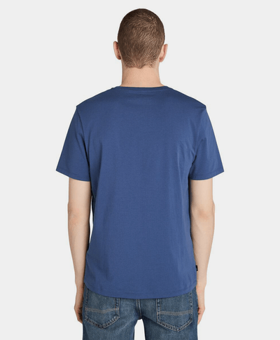 Playera Regular Fit Grafico Frontal Para Hombre, Azul