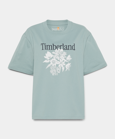 Playera Regular Fit Grafico Para Mujer, Azul