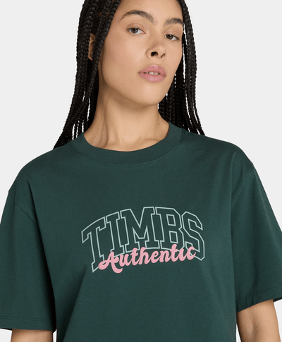 Playera Relaxed Fit Con Grafico Para Mujer, Verde