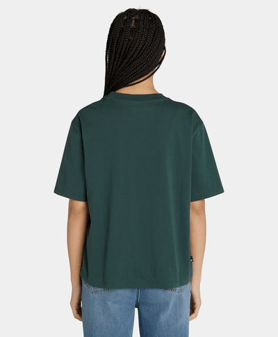 Playera Relaxed Fit Con Grafico Para Mujer, Verde