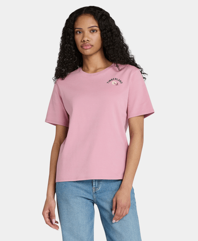 Playera Timberfresh Regular Fit Grafico Floral Trasero Para Mujer, Rosa