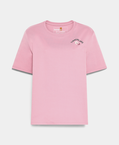 Playera Timberfresh Regular Fit Grafico Floral Trasero Para Mujer, Rosa