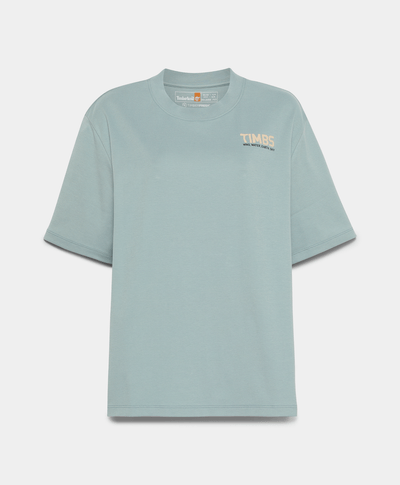 Playera Timberfresh Relaxed Fit Grafico Trasero Para Mujer, Azul