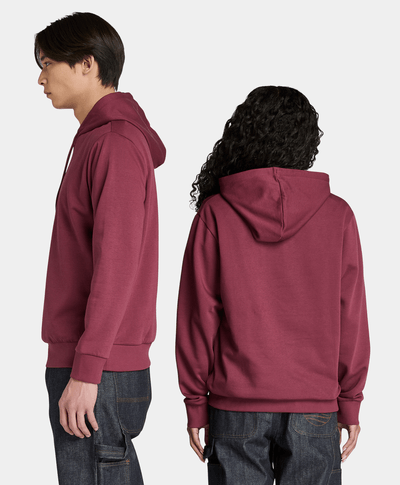 Sudadera Brushback Logo Authentic Fit Unisex, Vino