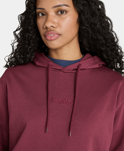 Sudadera Brushback Logo Authentic Fit Unisex, Vino