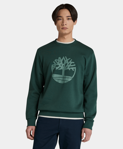 Sudadera Brushback Logo Regular Fit Para Hombre, Verde