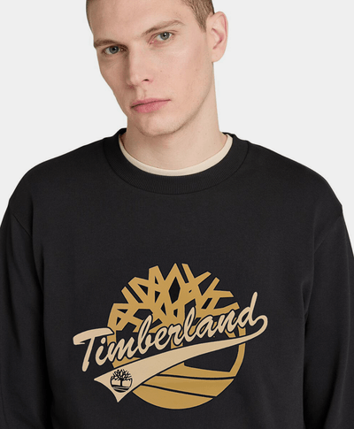 Sudadera Regular Fit Grafico Para Hombre, Negro