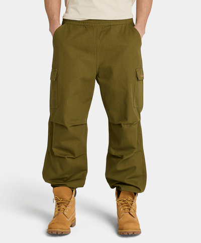 Pantalón Cargo De Canvas Relaxed Fit Unisex, Verde