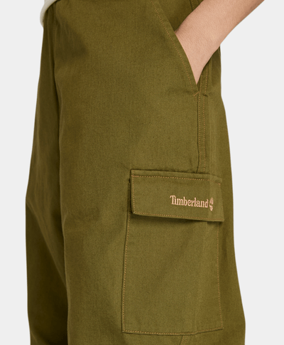 Pantalón Cargo De Canvas Relaxed Fit Unisex, Verde