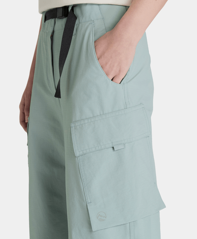 Pantalones De Senderismo Straght Fit Para Mujer, Verde