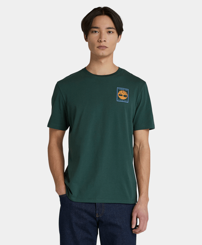 Playera Con Estampado Trasero Regular Fit Para Hombre, Verde