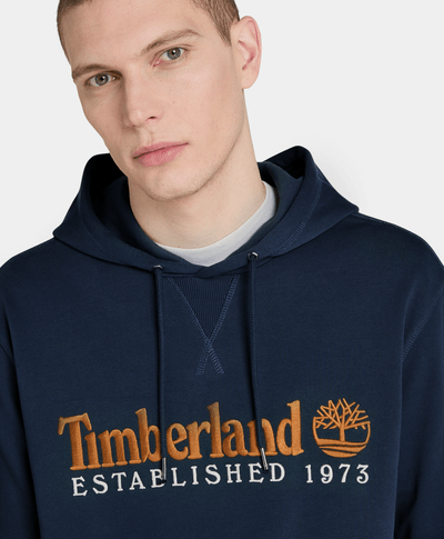 Sudadera - Hoodie Regular Fit Logo Bordado Para Hombre, Azul