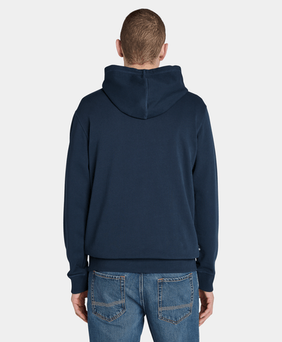 Sudadera - Hoodie Regular Fit Logo Bordado Para Hombre, Azul