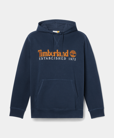 Sudadera - Hoodie Regular Fit Logo Bordado Para Hombre, Azul