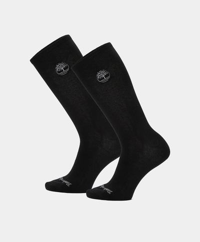2-Pack Calcetines Crew Para Mujer, Negro