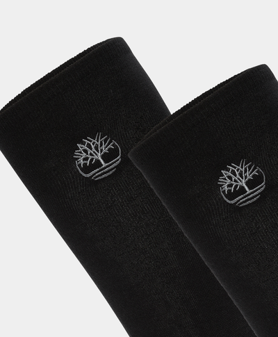 2-Pack Calcetines Crew Para Mujer, Negro