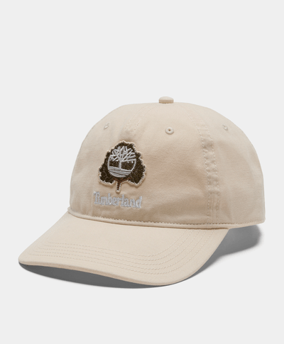 Gorra Con Logo de Árbol Bordado, Blanco