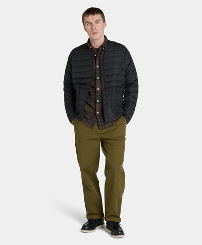 Camisa De Franela A Cuadros Regular Fit Para Hombre, Café