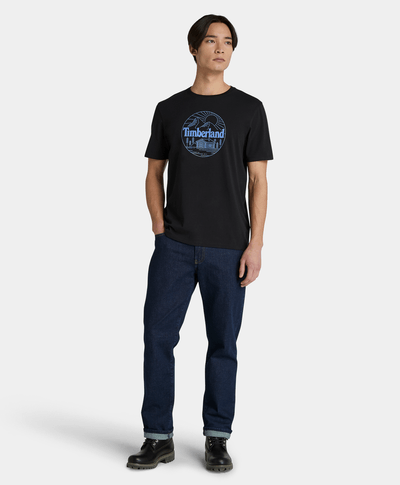 Playera Con Grafico Para Hombre, Negro