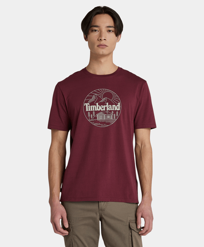 Playera Con Grafico Para Hombre, Vino