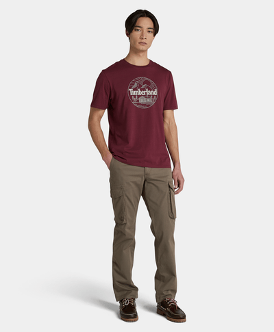 Playera Con Grafico Para Hombre, Vino