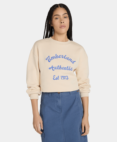 Sudadera Relaxed Fit Para Mujer, Beige