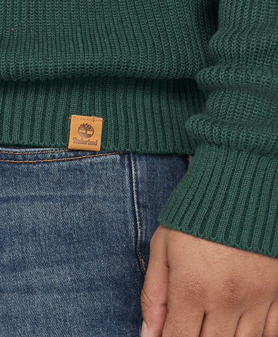 Suéter Texturizado Wr Regular Fit Con Cierre De 1/4 Para Hombre, Verde