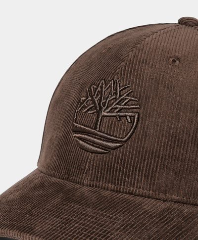 Gorra De Béisbol De Pana Con Logo Bordado Para Hombre, Café