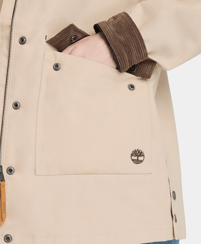 Abrigo Barn Impermeable Waterproof Para Mujer, Beige